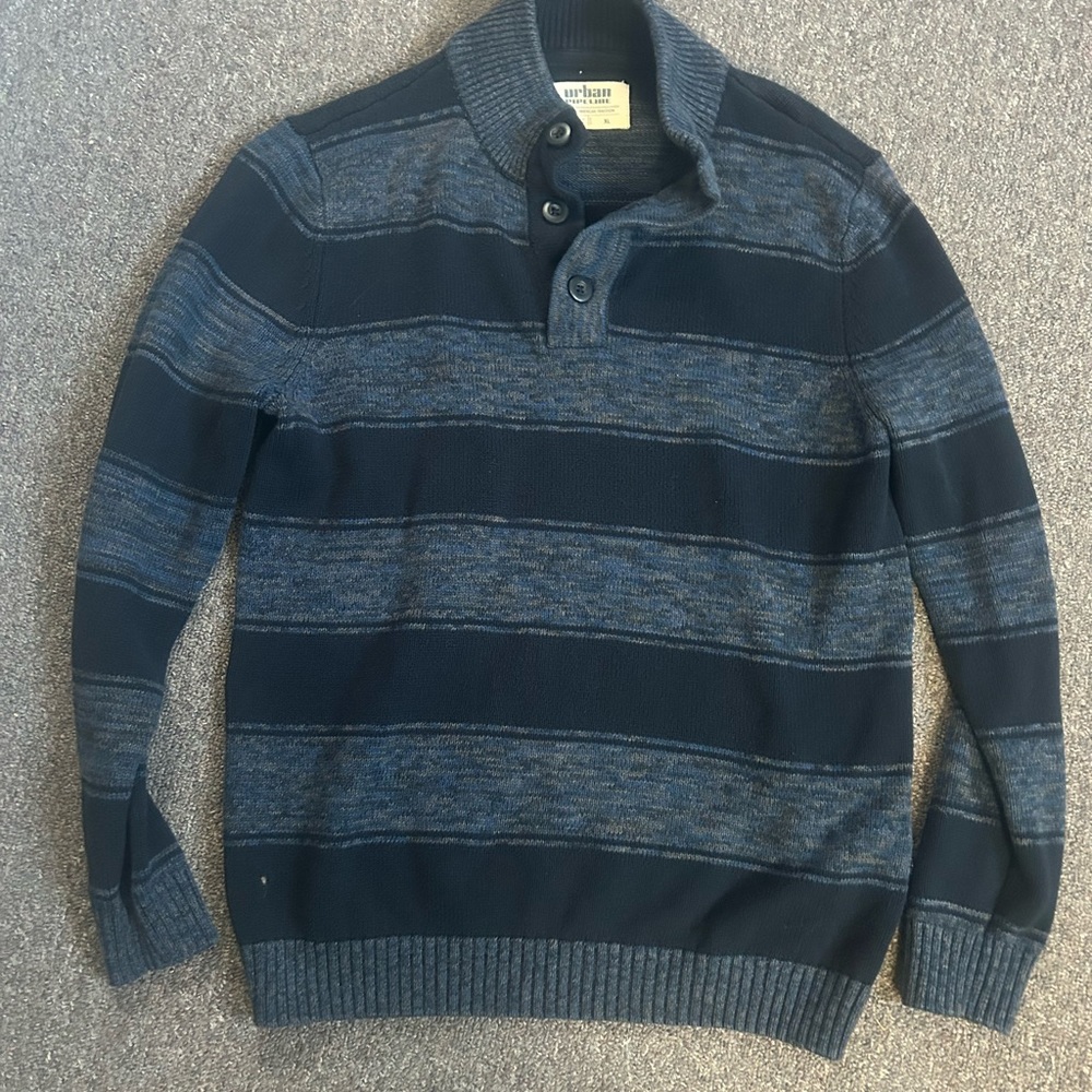 Urban Pipeline Men's Navy Striped Sweater